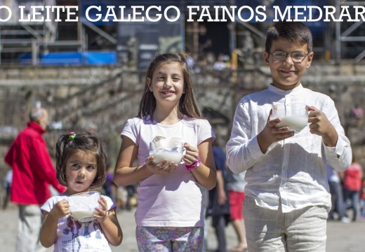 Tres rapaces do concello de Ordes lanzan unha campaña de apoio ao sector lácteo